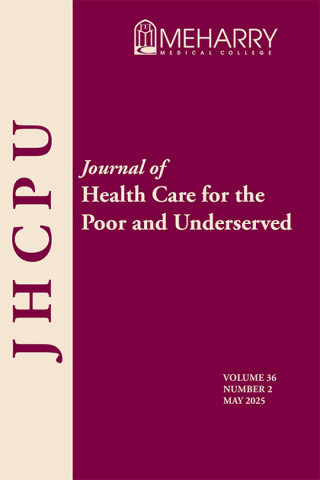Cover image of Journal of Health Care for the Poor and Underserved